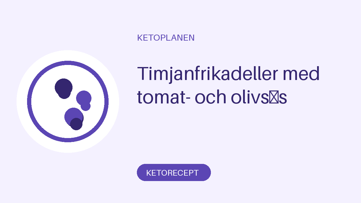 Timjanfrikadeller med tomat- och olivsås