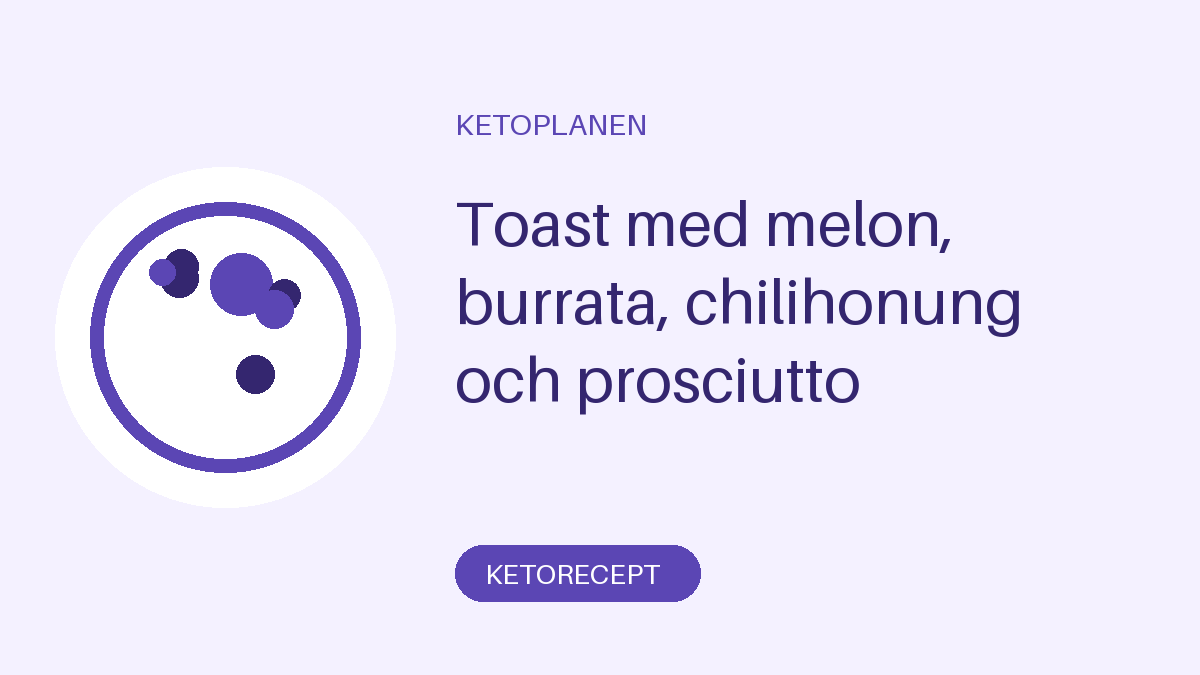 Toast med melon, burrata, chilihonung och prosciutto