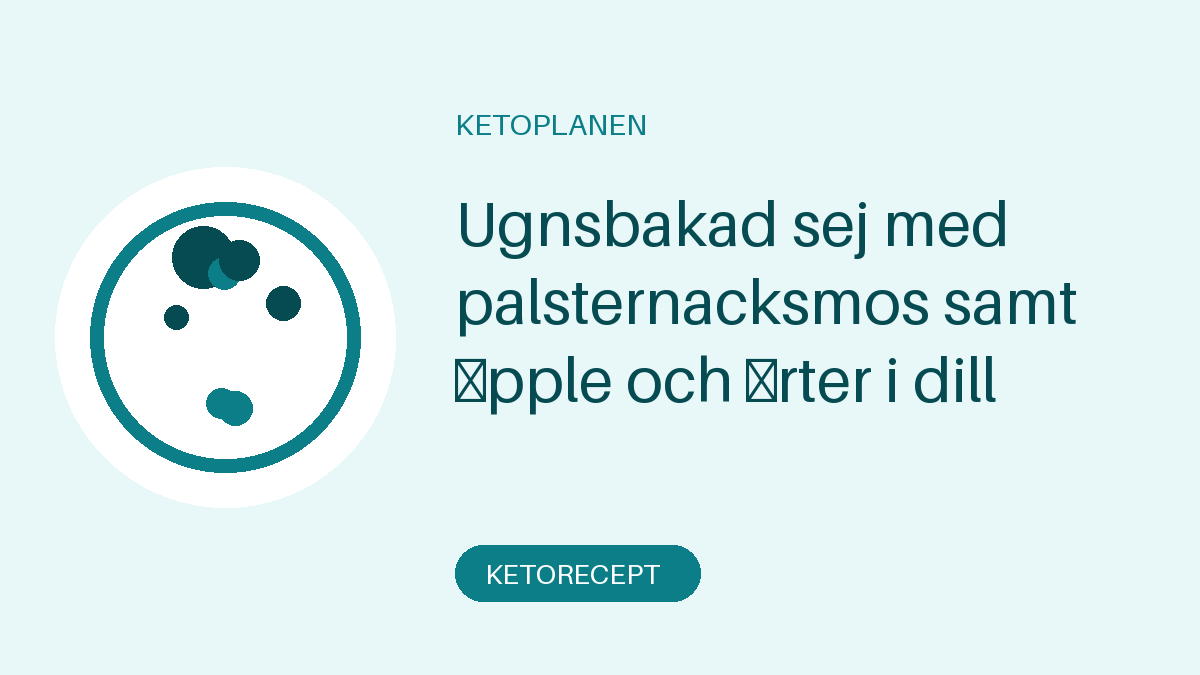 Ugnsbakad sej med palsternacksmos samt äpple och ärter i dill