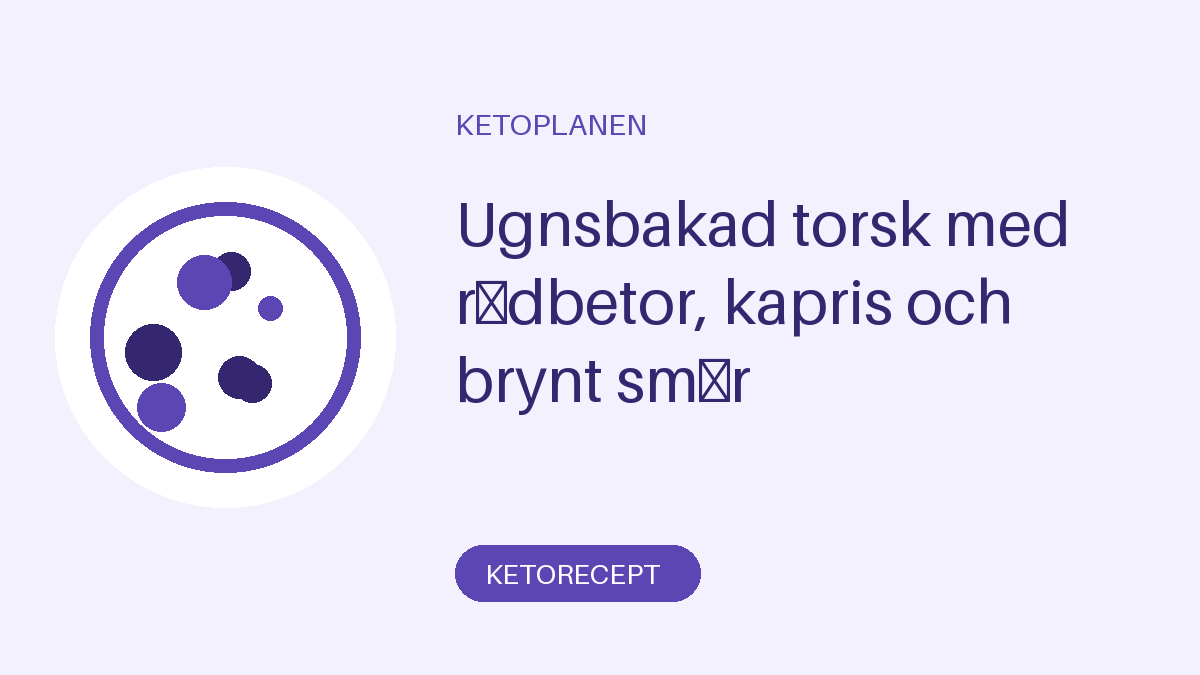Ugnsbakad torsk med rödbetor, kapris och brynt smör