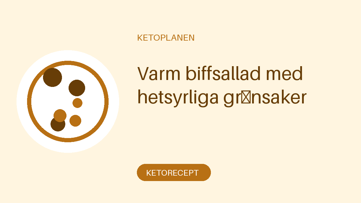 Varm biffsallad med hetsyrliga grönsaker