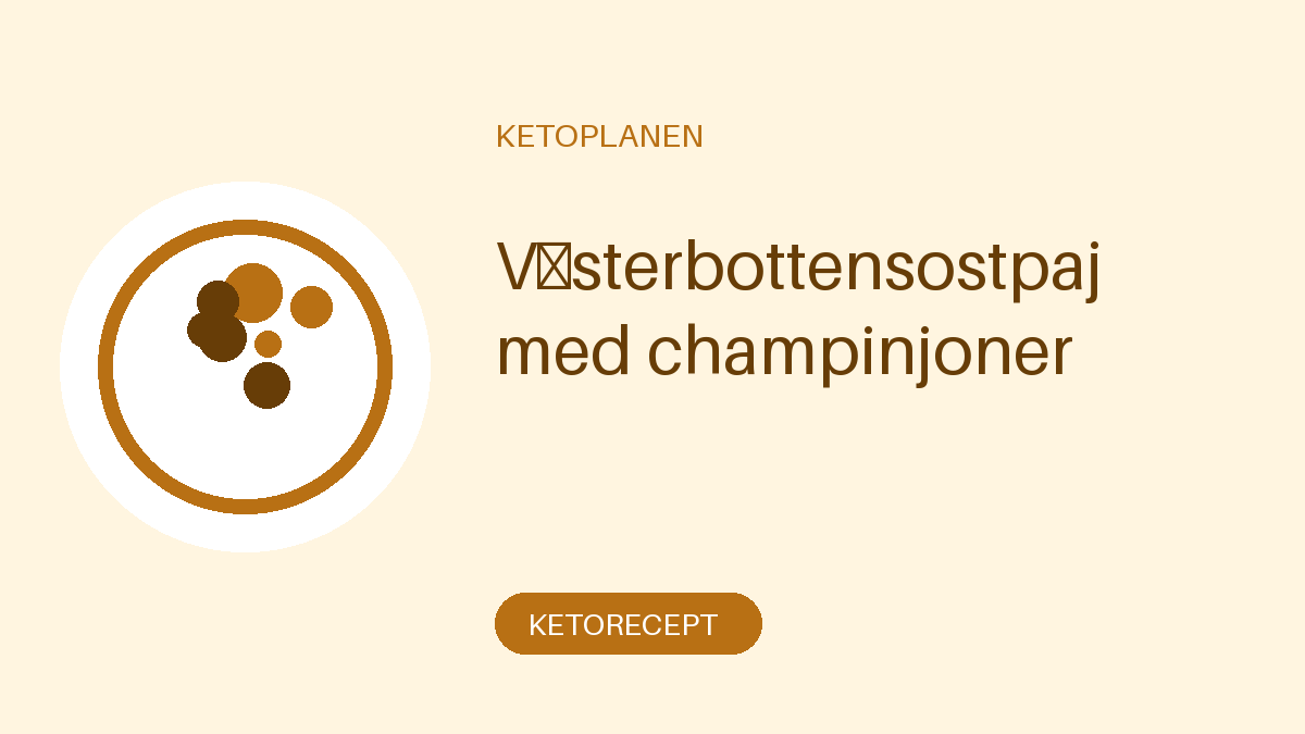 Västerbottensostpaj med champinjoner